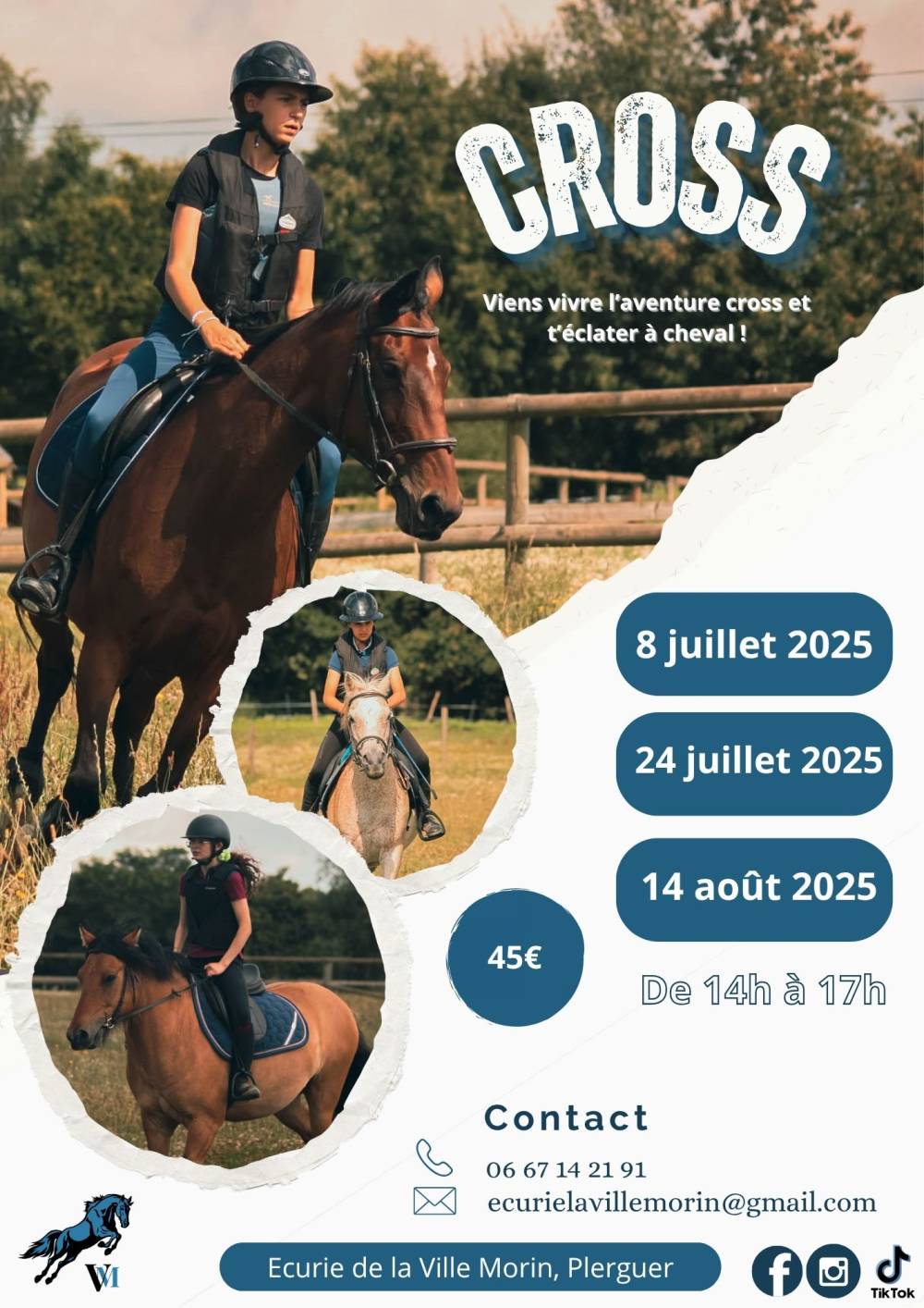Flyer A4 Balade à Cheval Modern Black